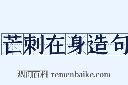 芒刺在身造句是什么意思的图片